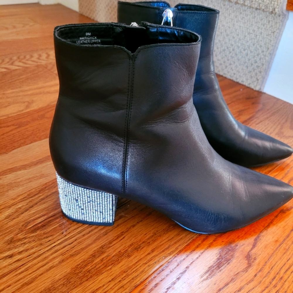 Nine West Leather Diamond Booties